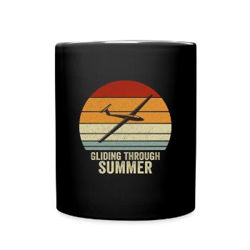 Rétro Gliding en Summer Vintage Glider - Mug uni - noir - Devant