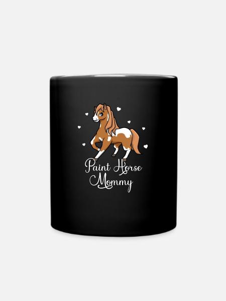 Pferdeliebhaber - Paint Horse Mommy - Tasse einfarbig - Schwarz