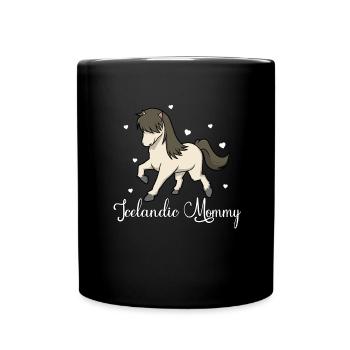 Amoureux des chevaux - Icelandic Mommy - Mug uni - noir - Devant