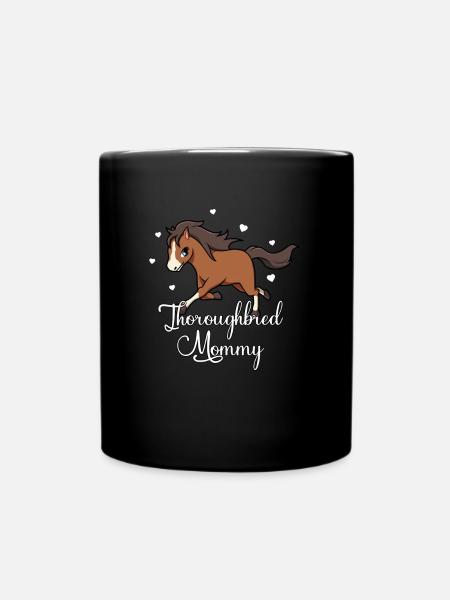 Amoureux des chevaux - Mommy pur-sang - Mug uni - noir