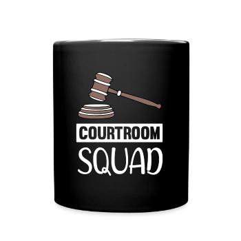COURTROOM SQUAD Jurastudenten, Examenskandidaten - Tasse einfarbig - Schwarz - Vorne