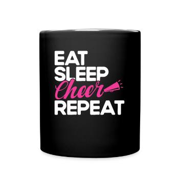 Cheerleading Cheerleader Cheering Team Cheer Coach - Tasse einfarbig - Schwarz - Vorne