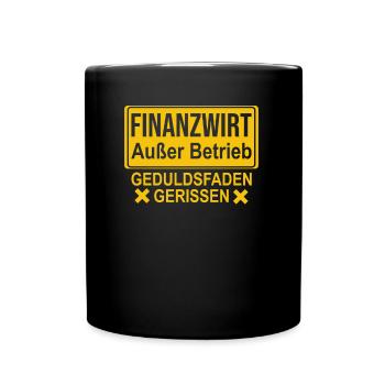 Finanzbeamter Finanzmanager Geld Job Arbeit - Tasse einfarbig - Schwarz - Vorne