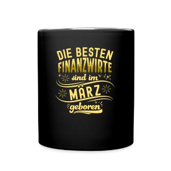 Finanzbeamter Finanzmanager Geld Job Arbeit - Tasse einfarbig - Schwarz - Vorne