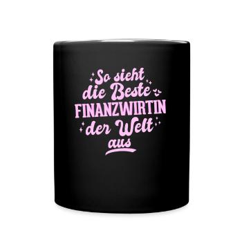 Finanzbeamter Finanzmanager Geld Job Arbeit - Tasse einfarbig - Schwarz - Vorne