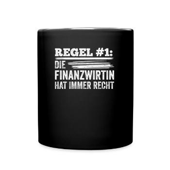 Finanzbeamter Finanzmanager Geld Job Arbeit - Tasse einfarbig - Schwarz - Vorne