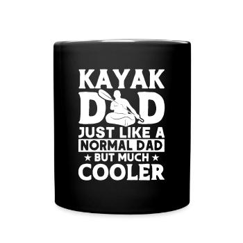 Kajak Kajakfahrer Kanu Outdoor Wasserkajak - Tasse einfarbig - Schwarz - Vorne