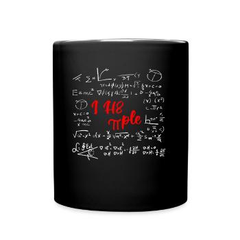 Ich hasse Menschen Mathematik - Tasse einfarbig - Schwarz - Vorne