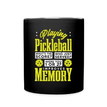 Jouer au pickleball améliore la mémoire - Mug uni - noir - Devant