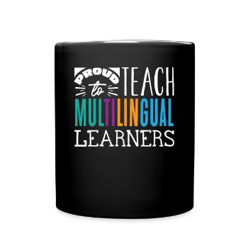 Fier d’enseigner aux apprenants multilingues - Mug uni - noir - Devant