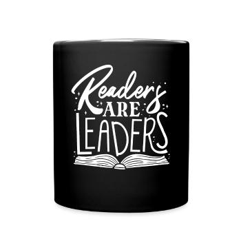 Readers are guides, reads, bookworms - Full Colour Mug - black - Front