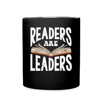 Readers are guides, reads, bookworms - Full Colour Mug - black - Front