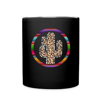 Westliche Kuhkaktus - Tasse einfarbig - Schwarz - Vorne