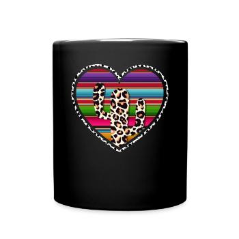 Westliche Kuhkaktus - Tasse einfarbig - Schwarz - Vorne