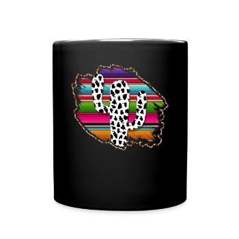 Westliche Kuhkaktus - Tasse einfarbig - Schwarz - Vorne