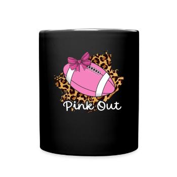 Pink Out, Brustkrebsbewusstsein - Tasse einfarbig - Schwarz - Vorne