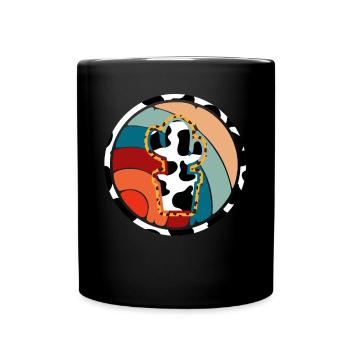 Westliche Kuhkaktus - Tasse einfarbig - Schwarz - Vorne