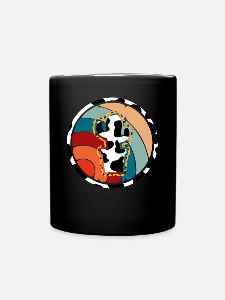 Westliche Kuhkaktus - Tasse einfarbig - Schwarz