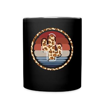 Westliche Kuhkaktus - Tasse einfarbig - Schwarz - Vorne