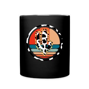 Westliche Kuhkaktus - Tasse einfarbig - Schwarz - Vorne