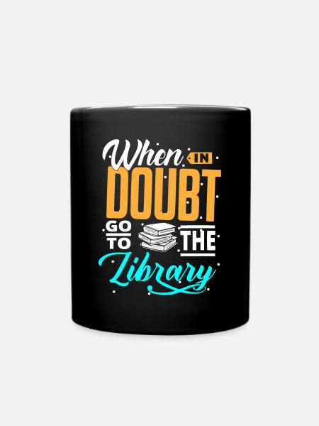 Bibliothek Bibliothekar, - Tasse einfarbig - Schwarz
