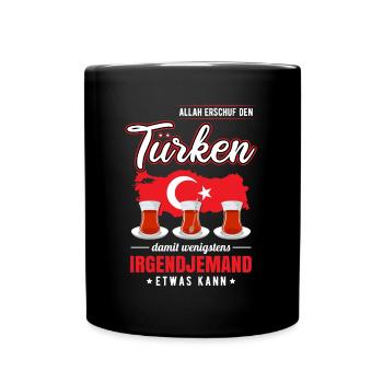 Türkei Türke Türke Türkischer Schwarze Tee - Tasse einfarbig - Schwarz - Vorne