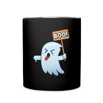 Kleiner Geist Geisterstunde Halloween Gespenst - Tasse einfarbig - Schwarz - Vorne