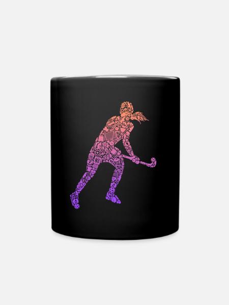Joueur de hockey sur gazon Joueur de hockey Hockey - Mug uni - noir