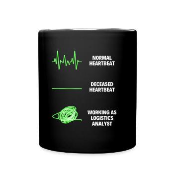 Analyste logistique Fournisseur Travail logistique - Mug uni - noir - Devant