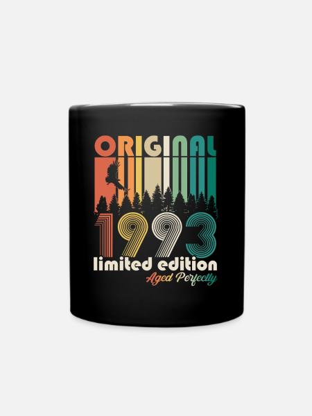 1993 Jahrgang Vintage Retro 30 Geburtstag Geschenk - Tasse einfarbig - Schwarz