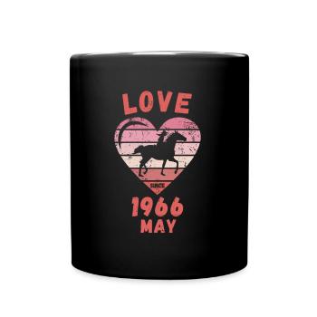 Love Horse Riding Birthday May 1966 - Full Colour Mug - black - Front