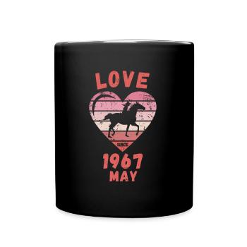 Love Horse Riding Birthday May 1967 - Full Colour Mug - black - Front