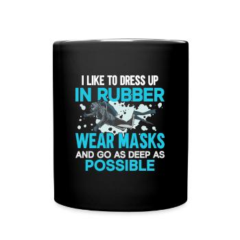 Cadeau de plongée sous-marine plongeur sous-marin - Mug uni - noir - Devant