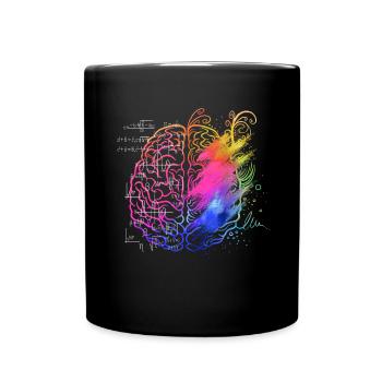 Professeur d’art cerveau, professeur de mathématiques - Mug uni - noir - Devant