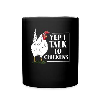 Chicken farmer, agriculture, chicken farm - Full Colour Mug - black - Front