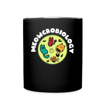 Meowcrobiology, Microbiology Cats - Full Colour Mug - black - Front