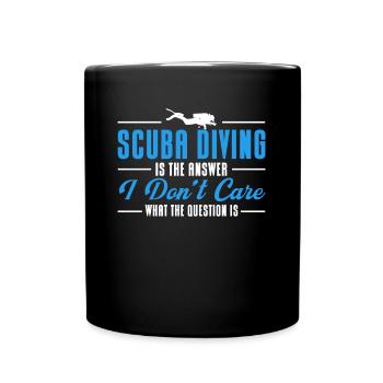 Sporttauchen Geschenk Unterwasser Sporttaucher - Tasse einfarbig - Schwarz - Vorne