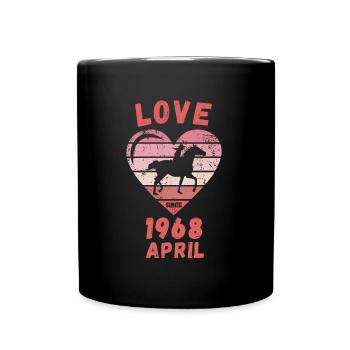 Amour équitation anniversaire avril 1968 - Mug uni - noir - Devant