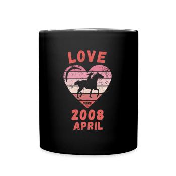 Love Horse Riding Birthday April 2008 - Full Colour Mug - black - Front