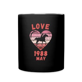 Love Horse Riding Birthday May 1988 - Full Colour Mug - black - Front