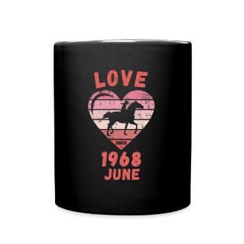 Amour équitation anniversaire Juin 1968 - Mug uni - noir - Devant