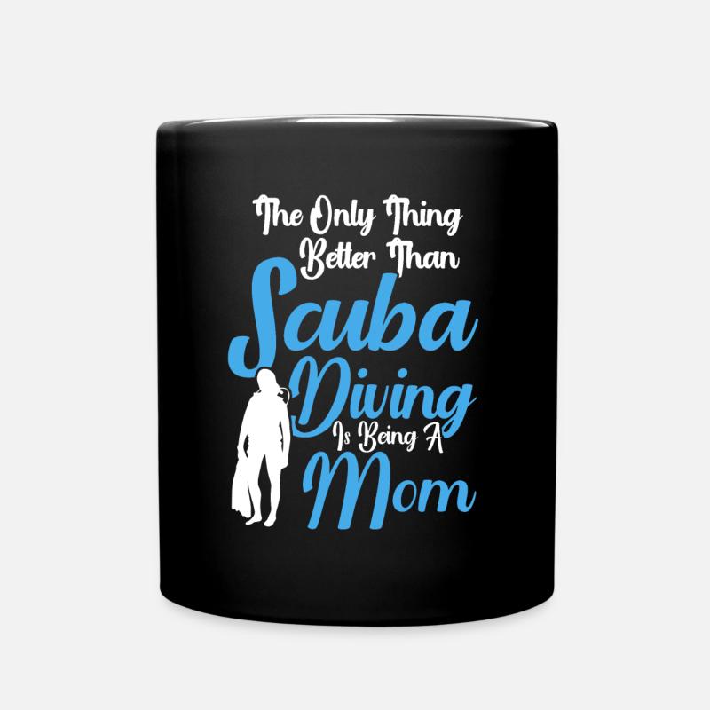 Scuba Diving Gift Underwater Scuba Diver - Full Colour Mug - black