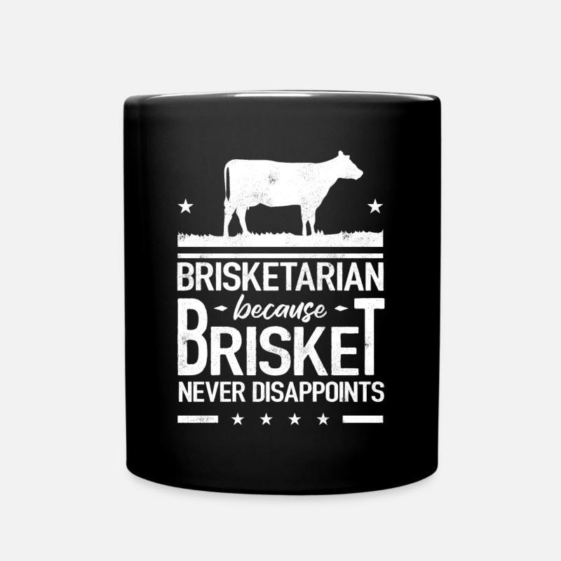 Brisketarian, Brisket, Smoked meat, BBQ - Full Colour Mug - black