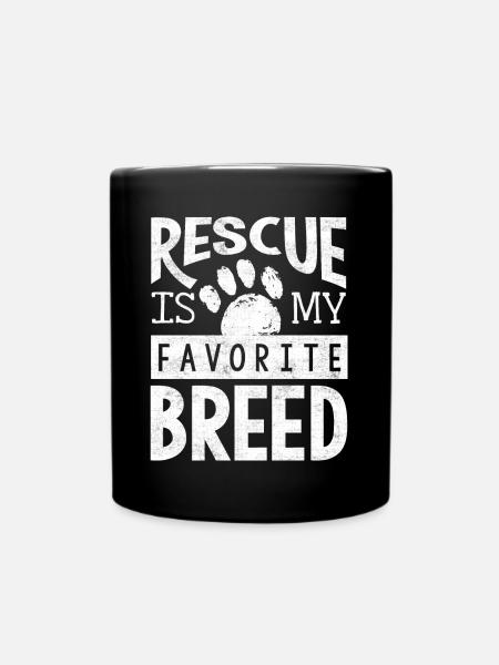 Hunderettung, Hunde, Hund - Tasse einfarbig - Schwarz