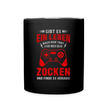 Controller Videospiel Zocker Gamer Computerspiel - Tasse einfarbig - Schwarz - Vorne