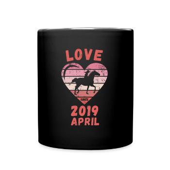 Love Horse Riding Birthday April 2019 - Full Colour Mug - black - Front