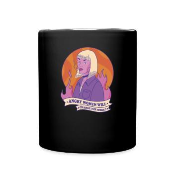 Les femmes en colère deviennent la fille blonde du monde - Mug uni - noir - Devant