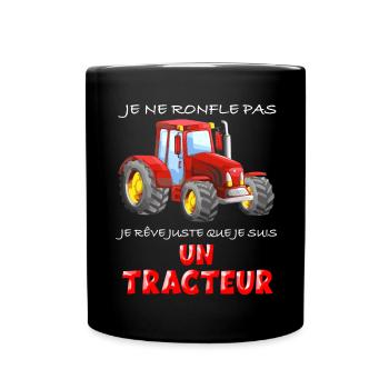 Tracteur Idée Cadeau Homme Agriculteur - Mug uni - noir - Devant