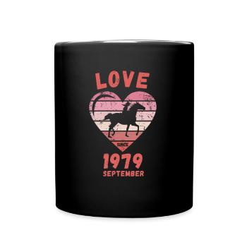 Anniversaire d’amour de l’équitation Septembre 1979 - Mug uni - noir - Devant