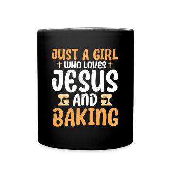 Bread Baking Gift Bakery Quote Baker - Full Colour Mug - black - Front